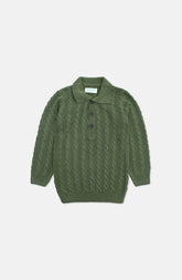 Cable Knit Polo